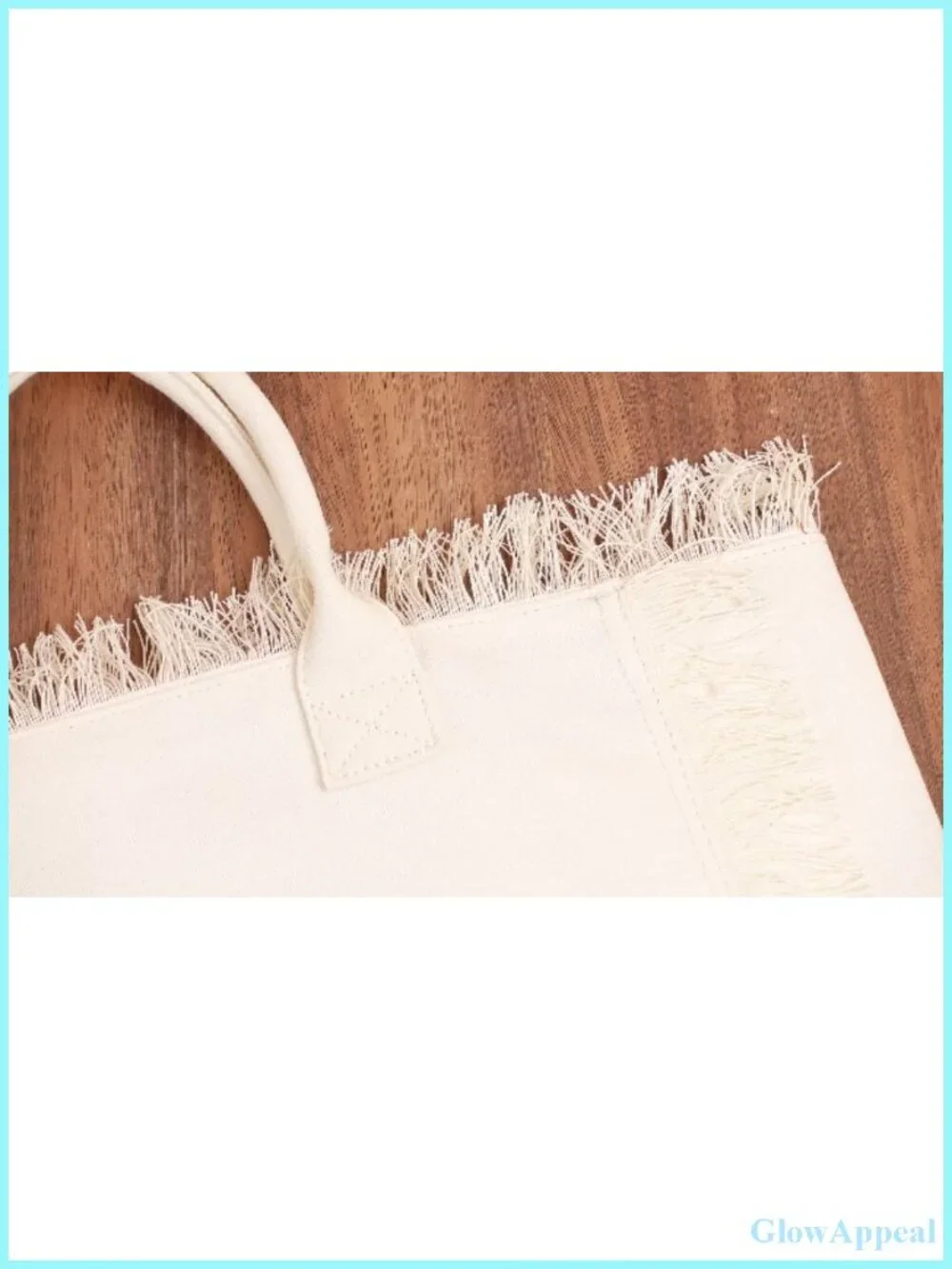 Bride Tote Bag Large Canvas Pearl Fringe Wedding Bridal Beach